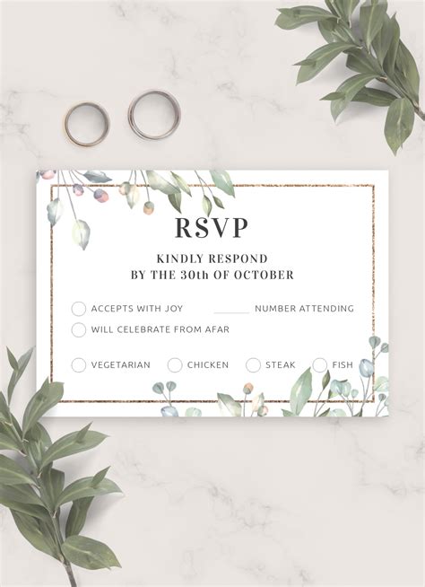 printable rsvp cards|Best Free RSVP Template Options .